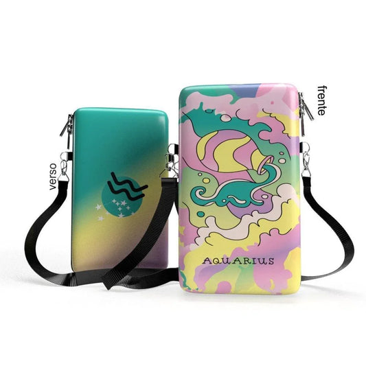 Shoulder Bag P Vertical - Signos Zodíaco Aquário - Bolsa Pochete Slim - Kameleon Bags