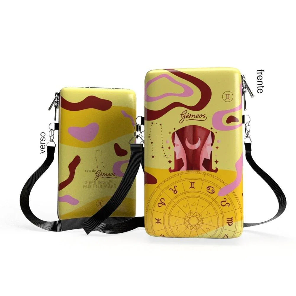 Shoulder Bag P Vertical - Signos Zodíaco Gêmeos - Bolsa Pochete Slim Kameleon - Kameleon Bags