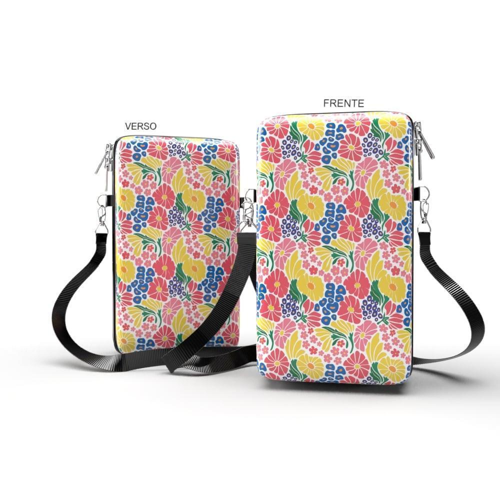 Shoulder Bag P Vertical - Flores - Bolsa Pochete Slim - Kameleon - Kameleon Bags