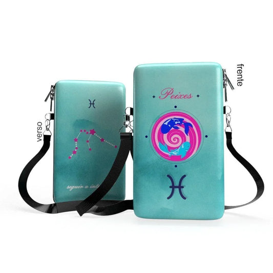Shoulder Bag P Vertical - Signos Zodíaco Peixes - Bolsa Pochete Slim - Kameleon Bags
