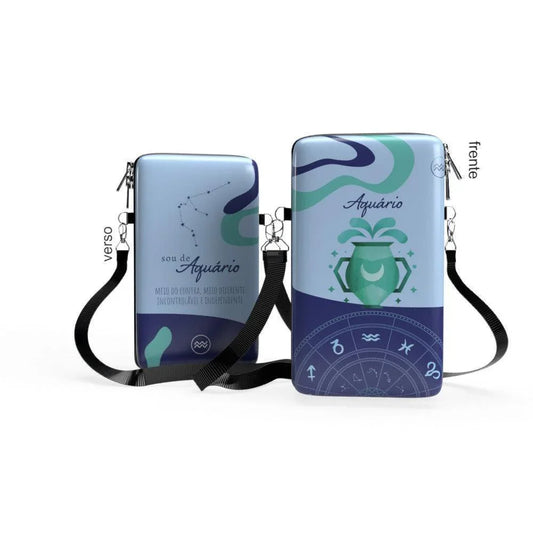 Shoulder Bag P Vertical - Signos Zodíaco Aquário - Bolsa Pochete Slim - Kameleon Bags