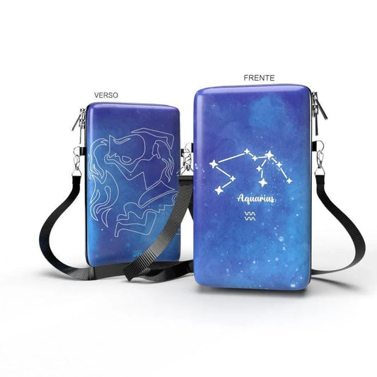 Shoulder Bag P Vertical - Signos Zodíaco Aquário - Bolsa Pochete Slim - Kameleon Bags
