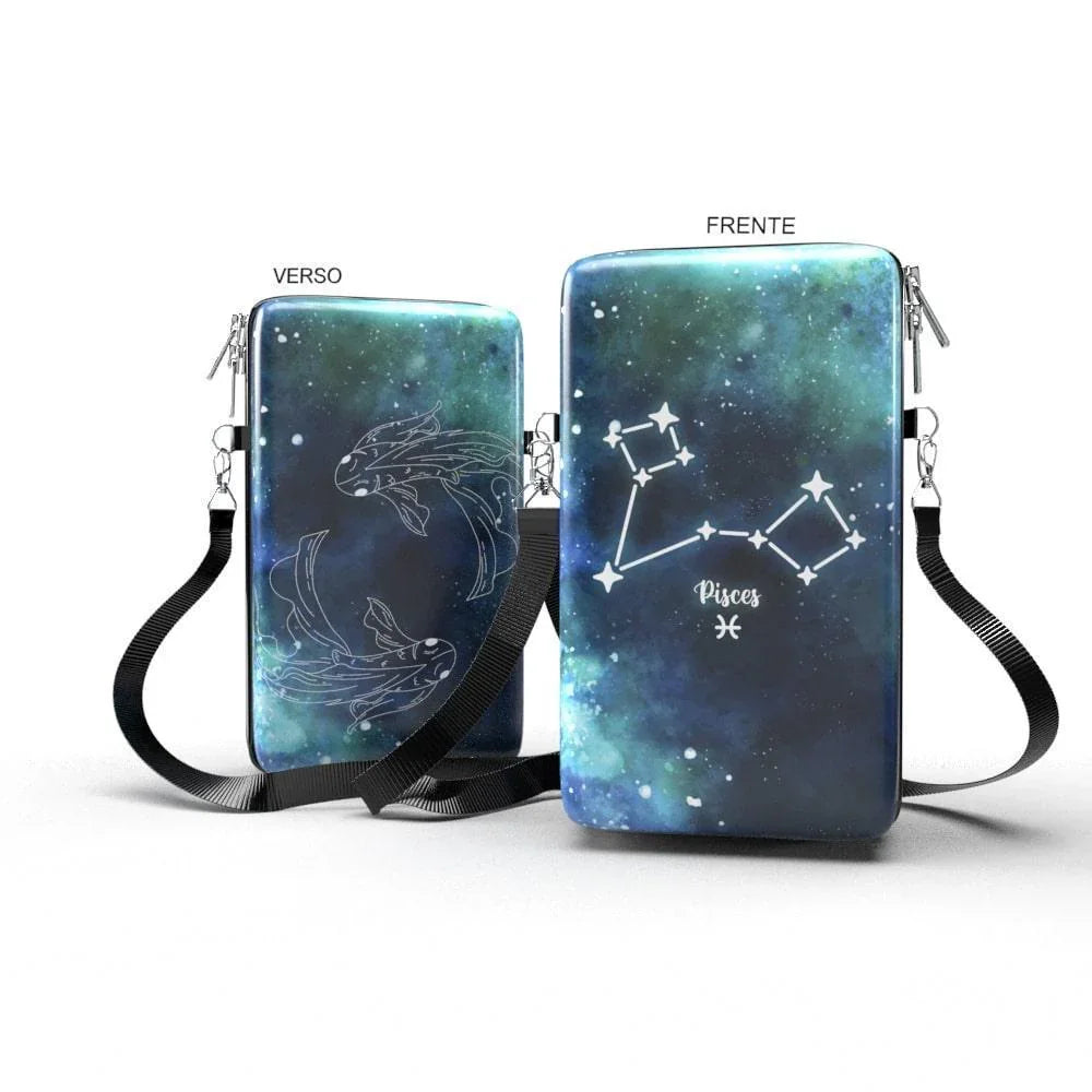Shoulder Bag P Vertical - Signos Zodíaco Peixes - Bolsa Pochete Slim - Kameleon Bags